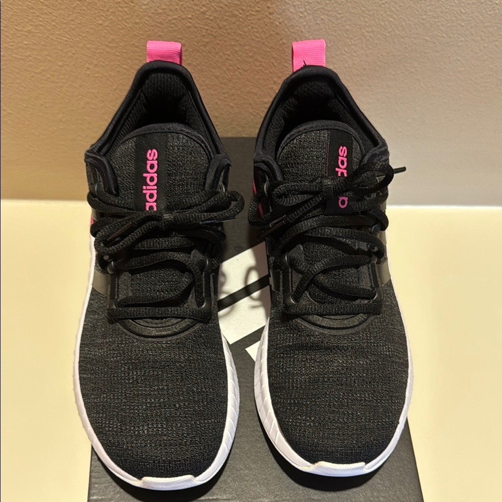 Adidas Kaptir Super Women’s Size 7.5 Running Shoes Black w/ Pink FZ2788 - Picture 5 of 11